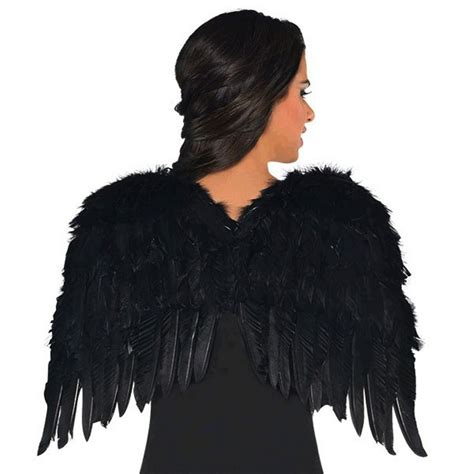 black feather costume wings